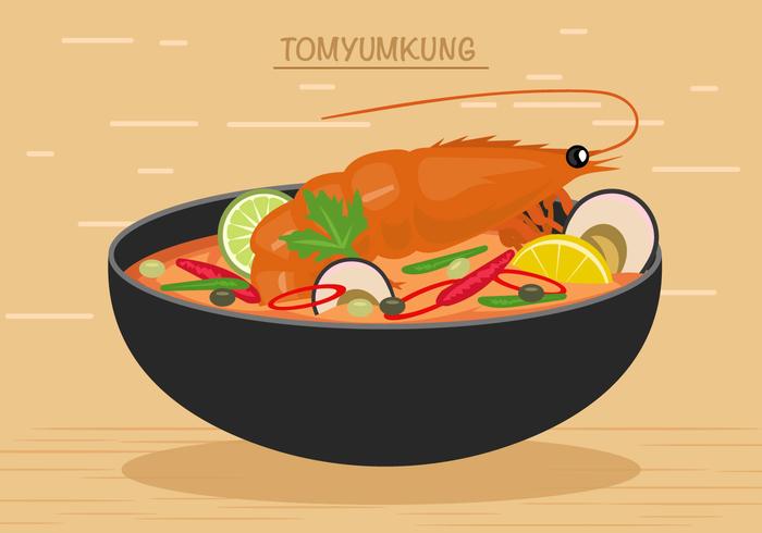 700x490 Thai Seafood Meal Vector