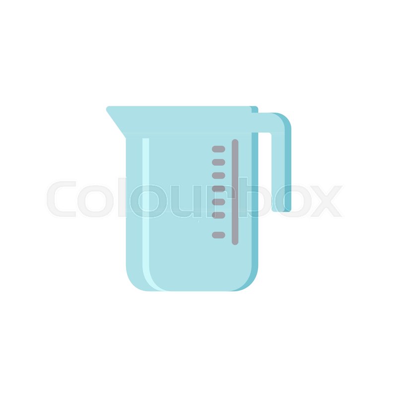 800x800 Measuring Cup Flat Icon, Vector Sign, Colorful Pictogram Isolated