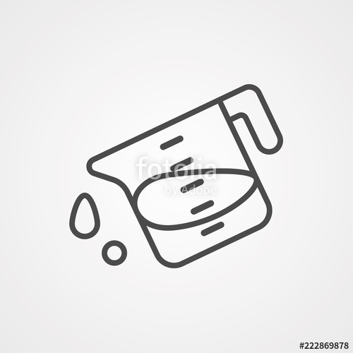 500x500 Measuring Cup Vector Icon Sign Symbol Stock Image And Royalty