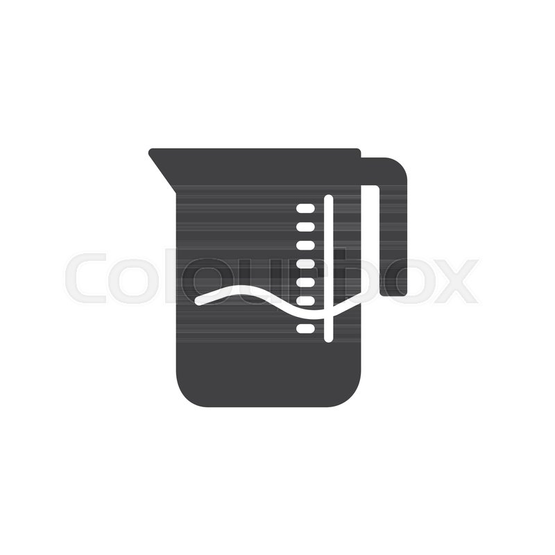 800x800 Measuring Cup Vector Icon. Filled Flat Sign For Mobile Concept And