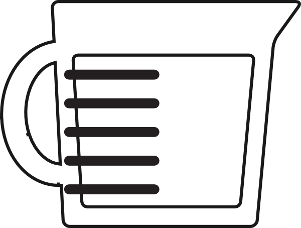 600x454 Liquid Measuring Cup Clip Art