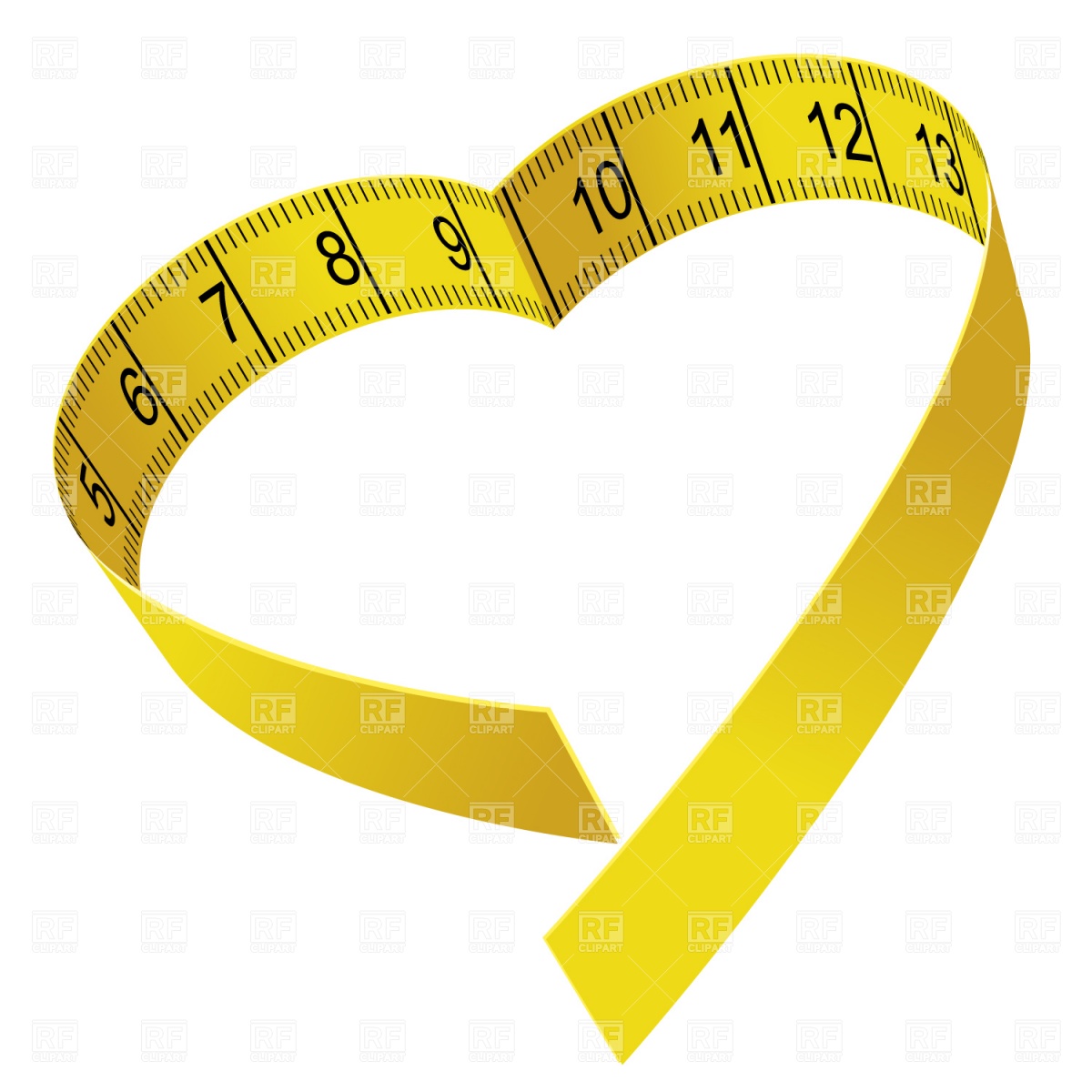 1200x1200 Heart Shaped Tape Measure Vector Image Vector Artwork Of Sport