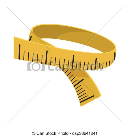 450x470 Measuring Tape Cartoon Icon On A White Background.