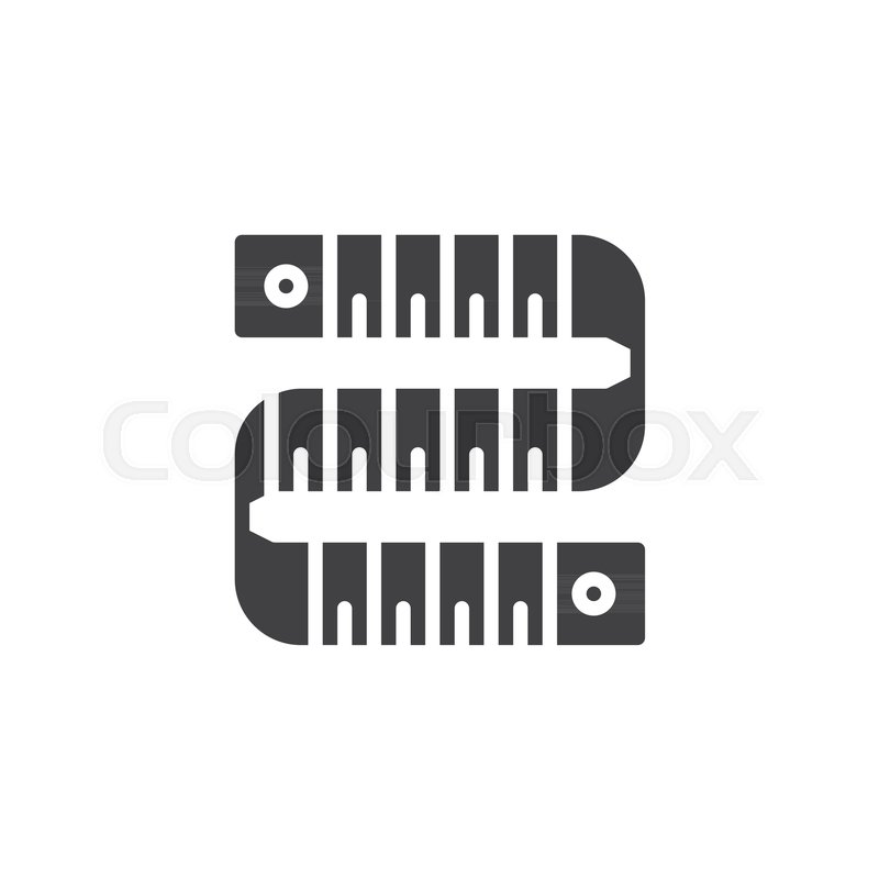 800x800 Measuring Tape Vector Icon. Filled Flat Sign For Mobile Concept