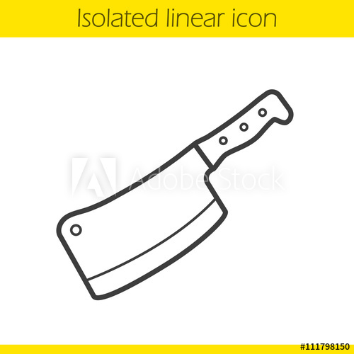 500x500 Meat Cleaver Linear Icon
