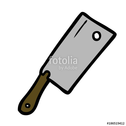 500x500 Cartoon Meat Cleaver Stock Image And Royalty Free Vector Files On