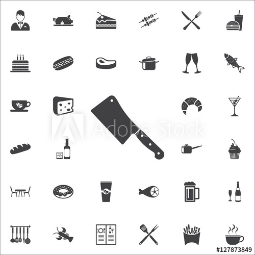 500x500 Meat Knife Icon Vector