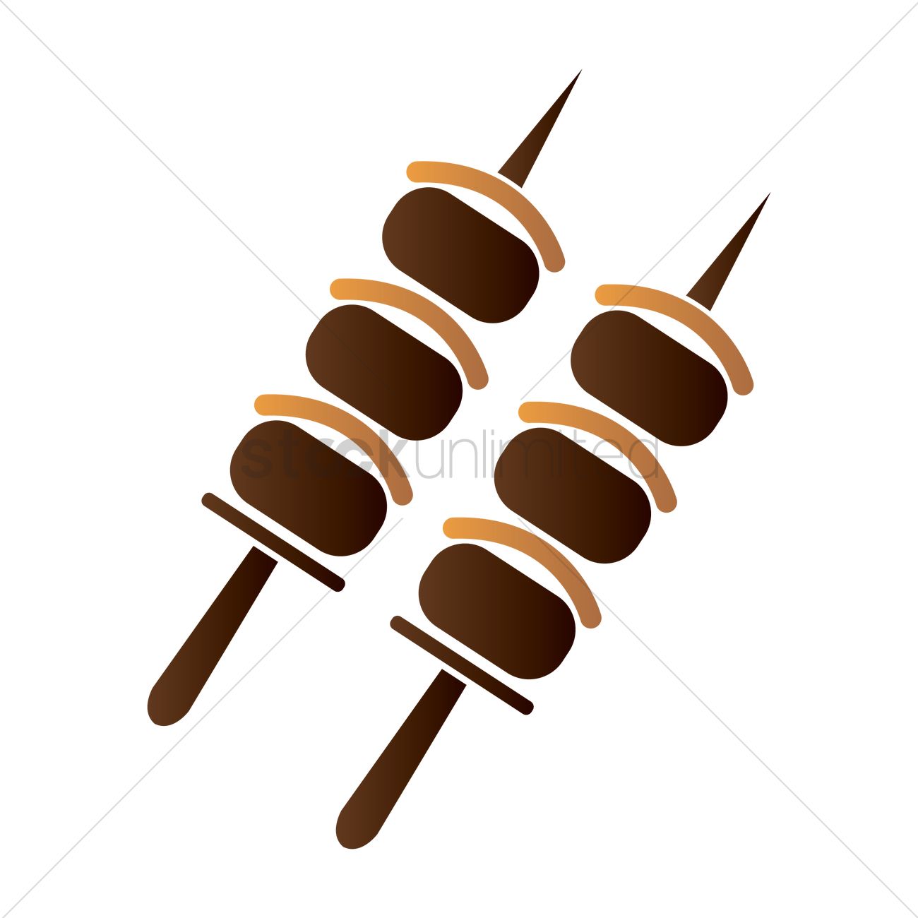 1300x1300 Skewered Meat Icon Vector Image
