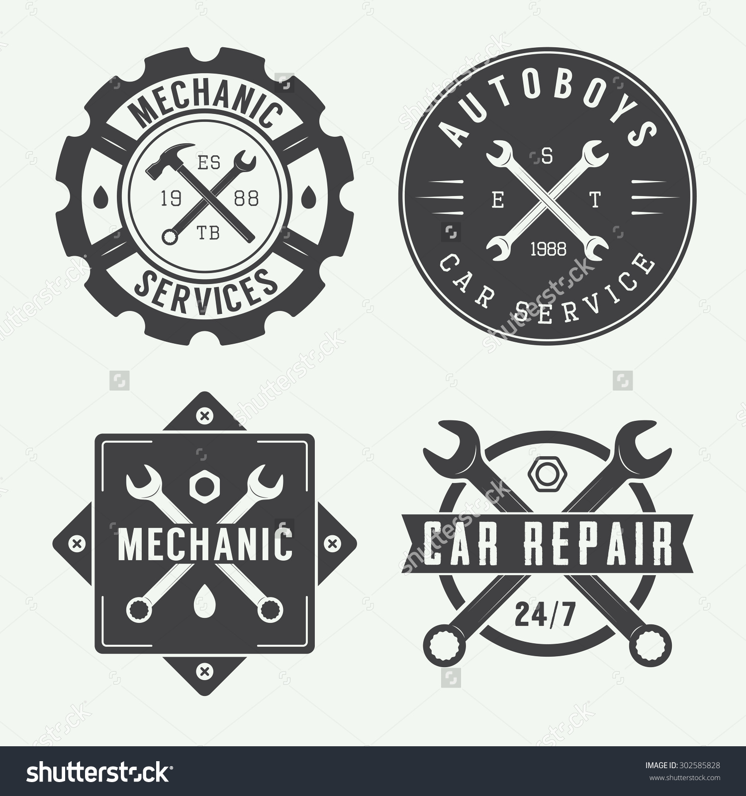 1500x1600 Mechanic Clipart Black And White