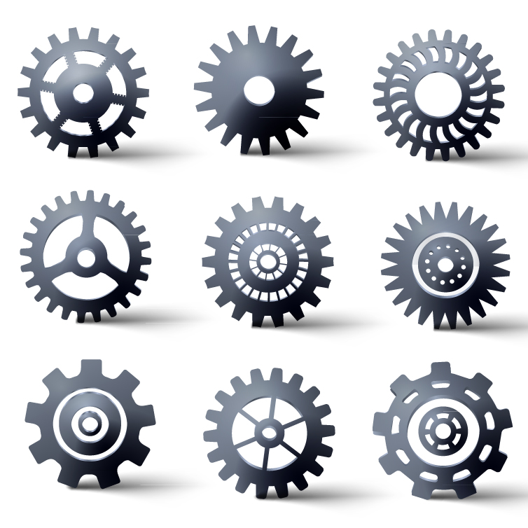 754x754 Mechanical Gear Free Vector Graphic Download