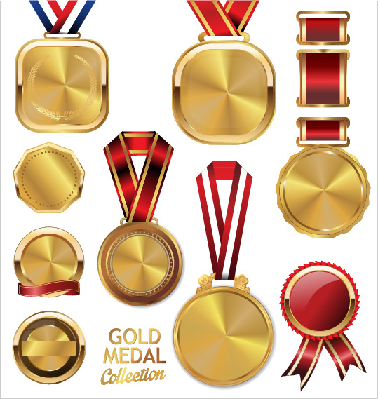 539x569 Various Gold Medal Vector Set Free Vector In Encapsulated