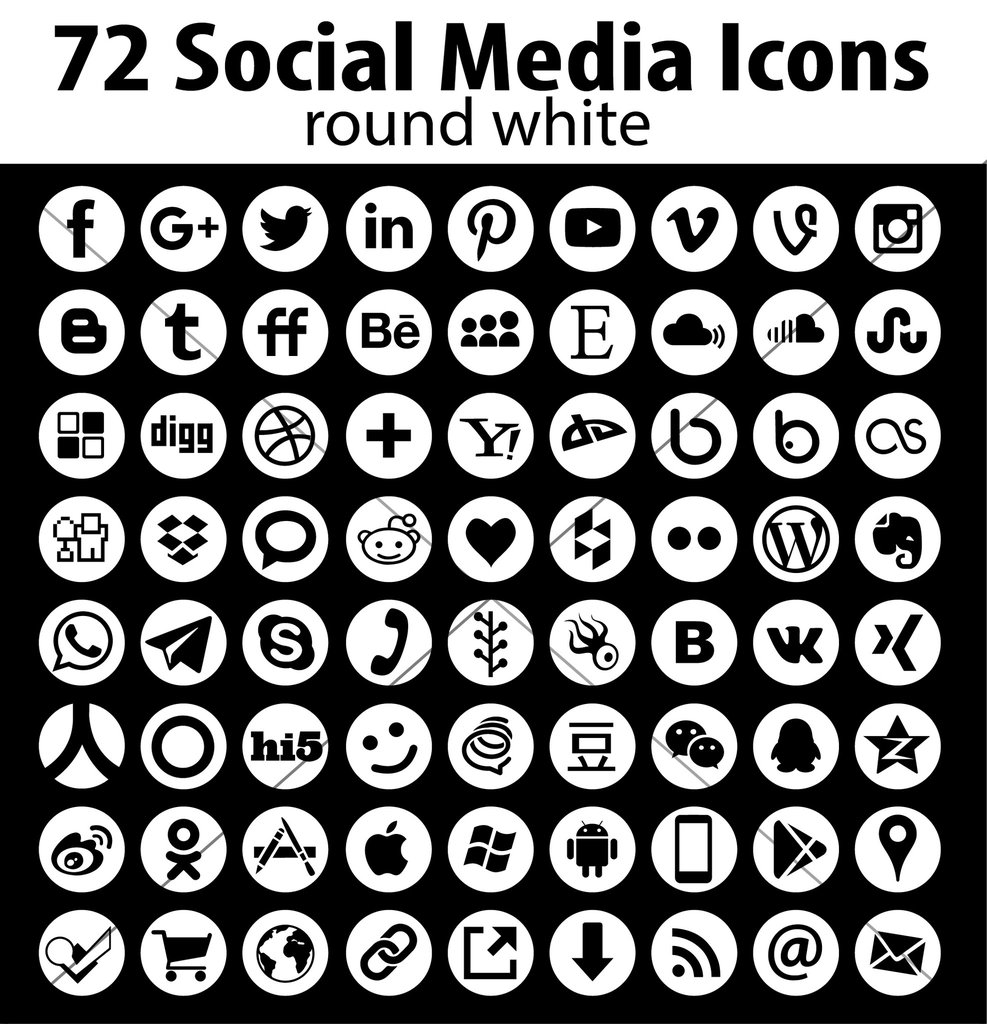 987x1024 Round Social Media Icons