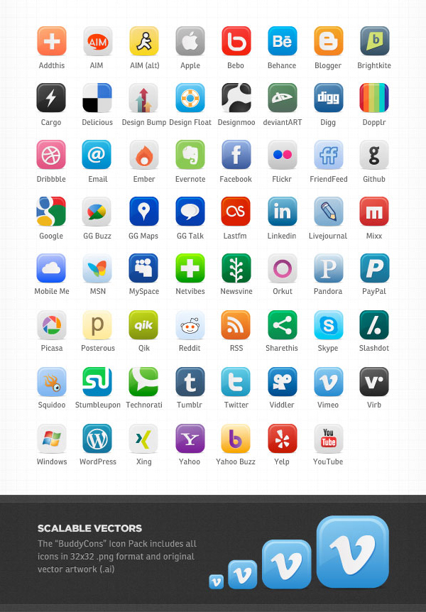 600x862 23 Free Vector Icon Packs For Social Media