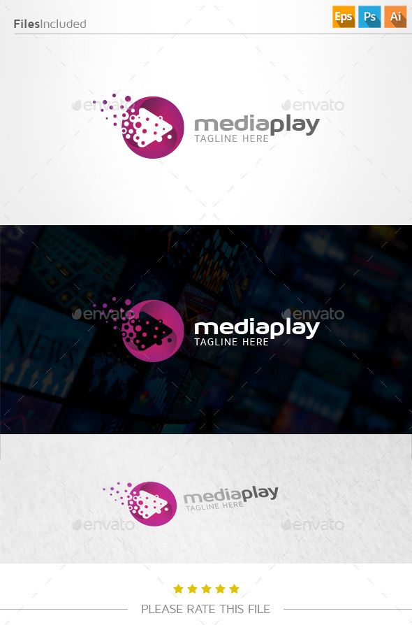 590x894 Media Logo Design Template Vector