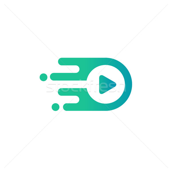 600x600 Media Play Logo Vector Simple Modern Concept Vector Illustration