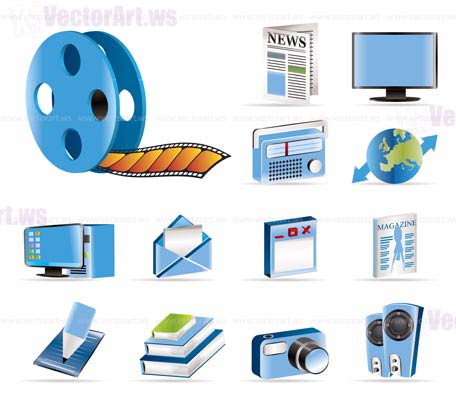 456x402 Media And Information Icons