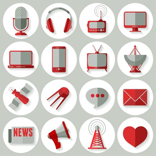 500x500 Social Media Icons Red Style Vector 01 Free Download