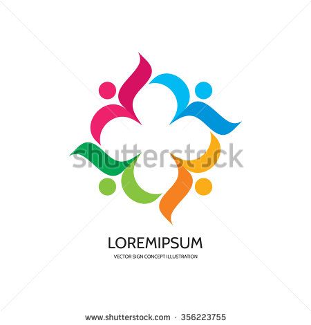 450x470 Teamwork Vector Logo Template Creative Illustration. People Group