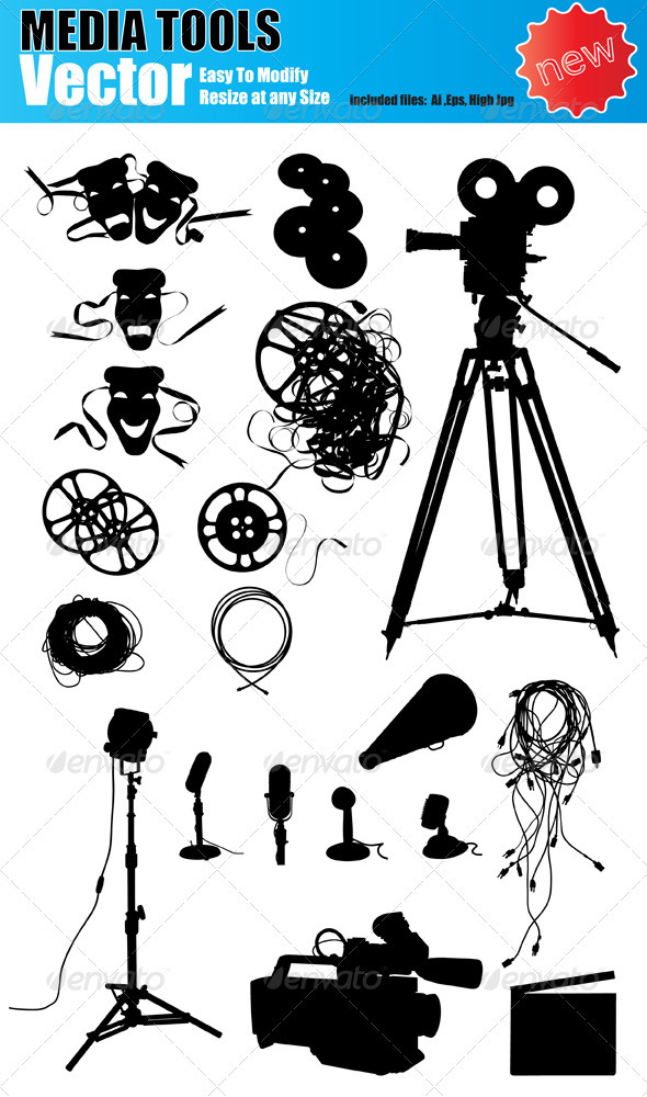590x1000 Vector Media Device Silhouette Set By Ozgers Graphicriver