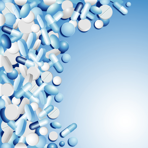 500x500 Medical Tablets With Capsules Background Vector 01 Free Download
