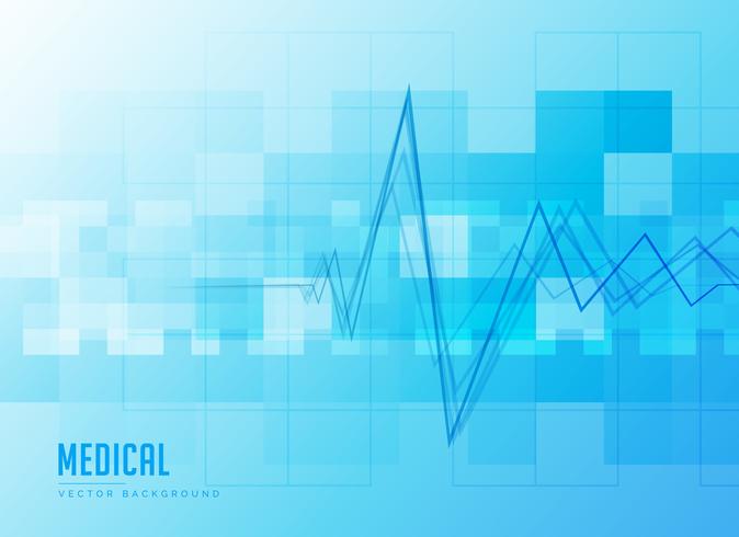 674x490 Blue Medical Background With Heartbeat Line