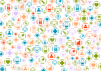 400x283 Bright Medical Icons Abstract Background Vector Image Vector