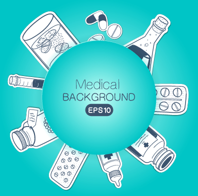 396x392 Creative Medical Elements Background Vector Grahpics 02 Free Download