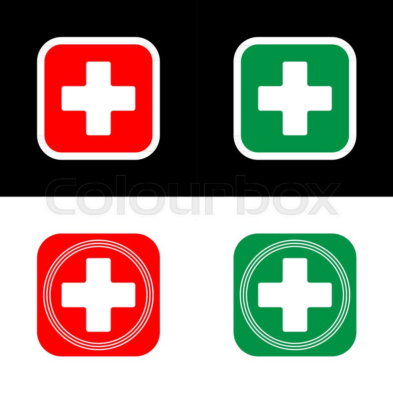 800x800 Medical Cross, Vector Icon Of Medical Cross, Flat Illustration