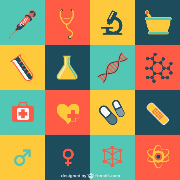 626x626 Medical Flat Icons Vector Free Download