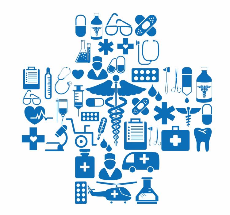 750x701 Medical Icons In Cross Shape Free Vector 4vector