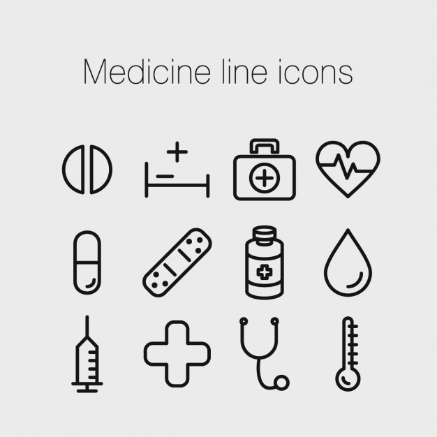 626x626 Medicine Line Icons Vector Free Download