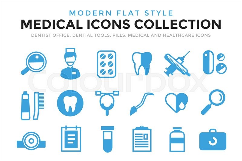 800x532 Medicine Vector Icons Set. Doctors Tools For Health Care. Medic