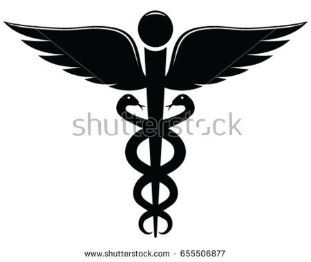 450x380 Medical Snake Cross Icon Symbol Vector Stock Vector Caduceus