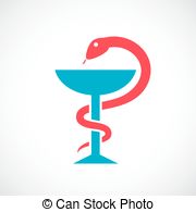180x195 Pharmacy Symbol Medical Snake And Cup. Vector Emblem For Drugstore