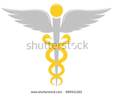 450x380 Medical Snake Cross Icon Symbol Vector Stock Vector Caduceus
