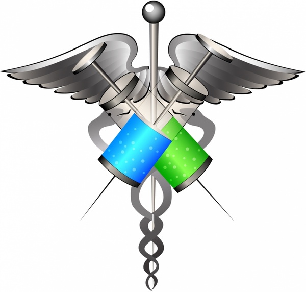 600x572 Medical Symbol With Syringes Free Vector In Adobe Illustrator Ai