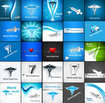 425x418 World Health Day Collection Set Background Presentation Concept