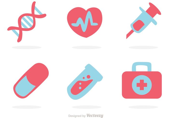700x490 Medical Flat Icons Vector