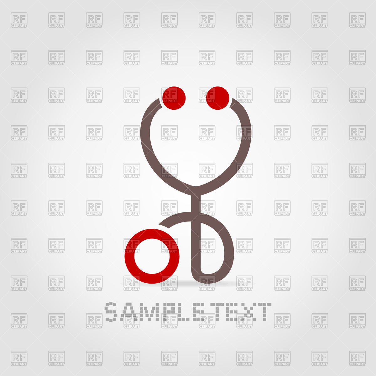 1200x1200 Medical Stethoscope On Grey Background Vector Image Vector