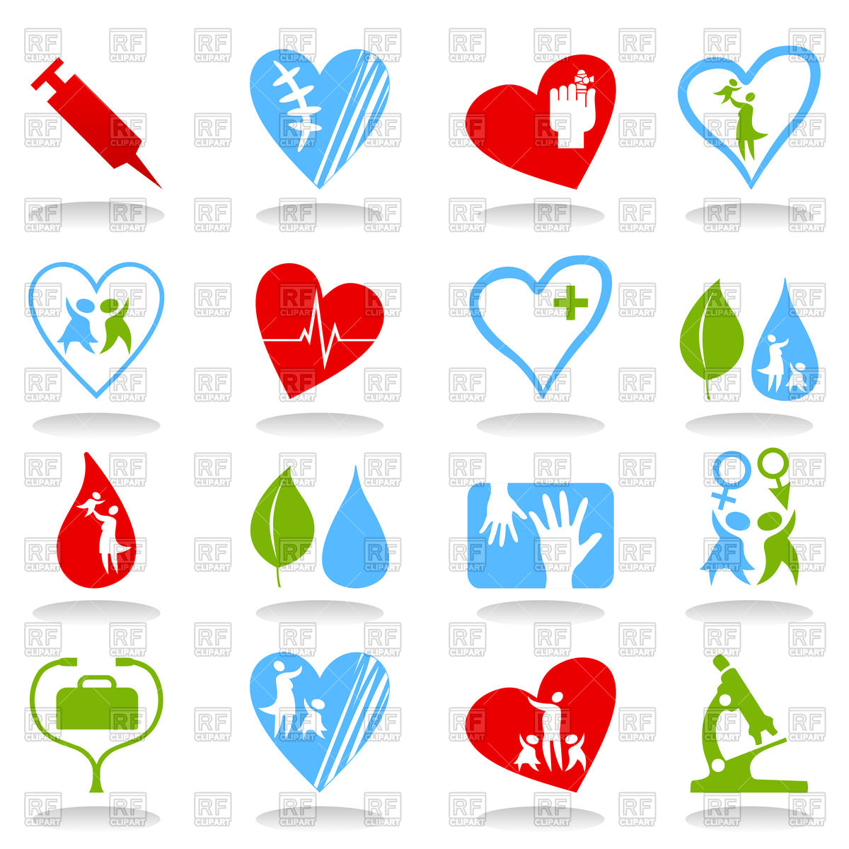 1200x1200 Collection Of Medical Theme Icons Vector Image Vector Artwork Of