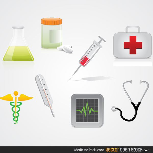 600x600 Free Medical Vector Icon Pack