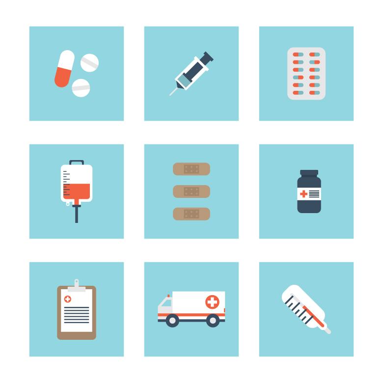780x780 Medical Vector Icons