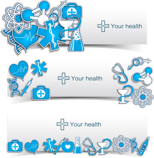 500x513 Medical Elements Vector Banner Free Vector In Adobe Illustrator Ai