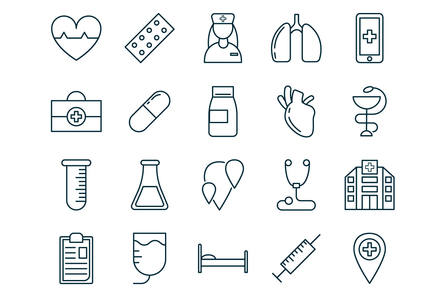 1440x960 Medical Vector Free Icon Set
