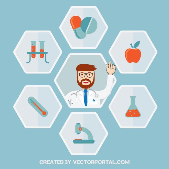 660x660 Medical Concept Vector Illustration