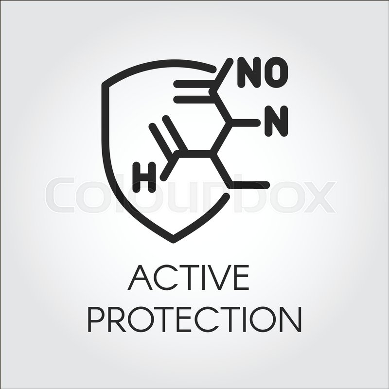800x800 Chemical Formula Of Active Protection Icon In Line Style