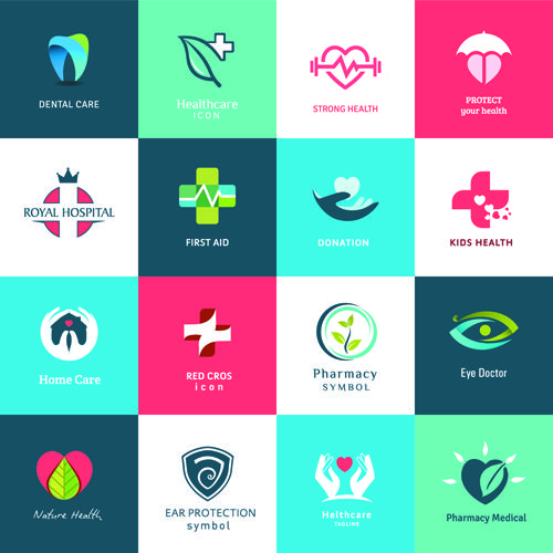 500x500 Creative Medical And Healthcare Logos Vector Set 06 Icons