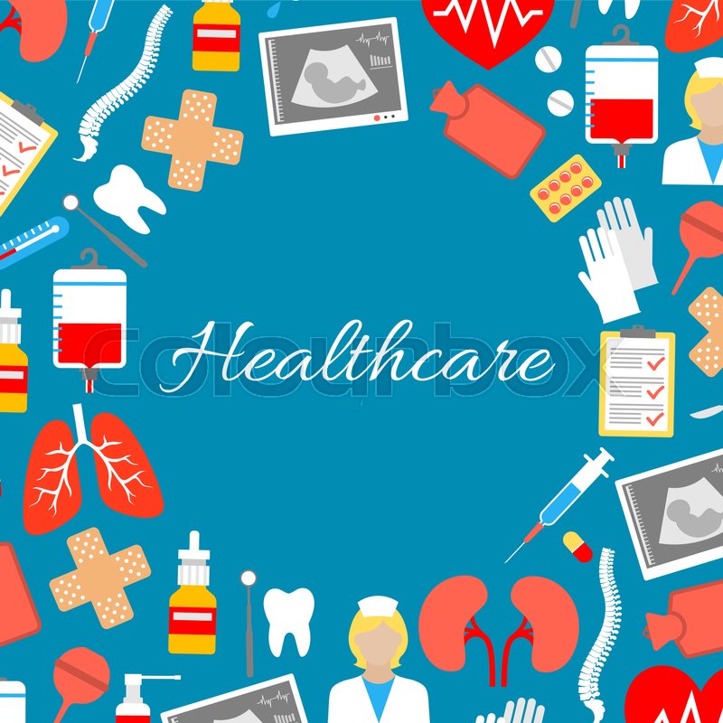 800x800 Medical Poster For Healthcare And Medicine. Vector Health And