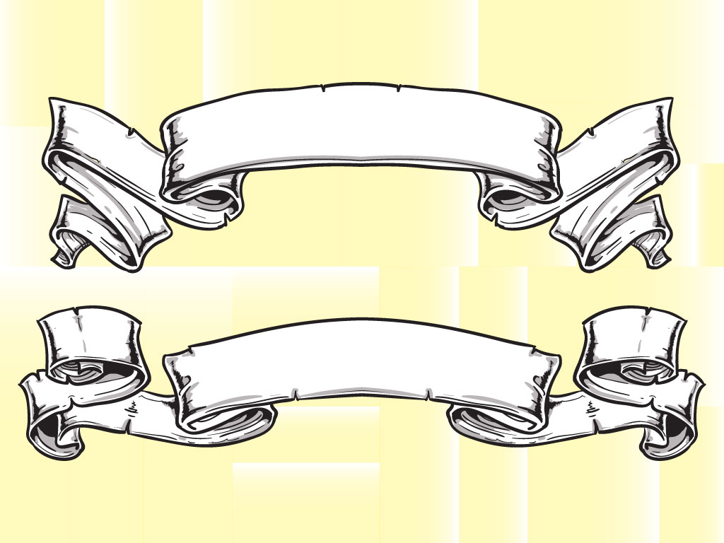 1024x768 Hand Drawn Antique Banners