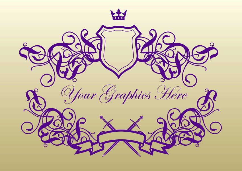 850x600 Royal Banner Shields Vector Art Amp Graphics